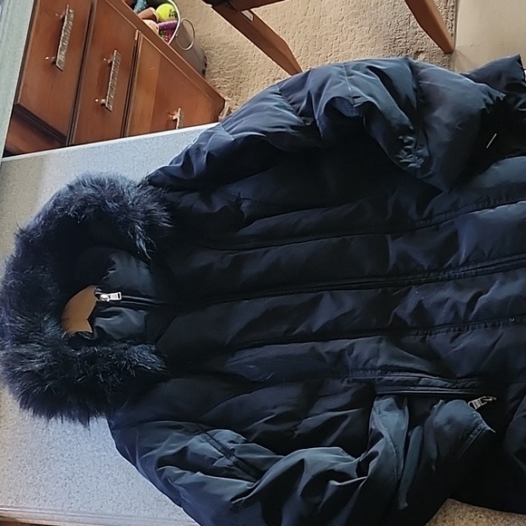 Calvin Klein Ladies XL Black Puffy Hooded Jacket - Picture 10 of 16